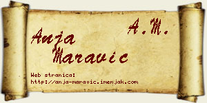 Anja Maravić vizit kartica